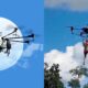 drone que ergueu um homem