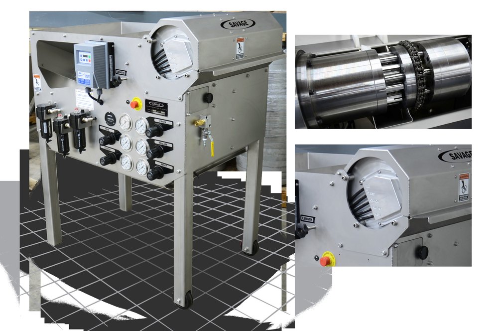 Quebrador industrial de noz pecan Savage 238C com torre de alimentação